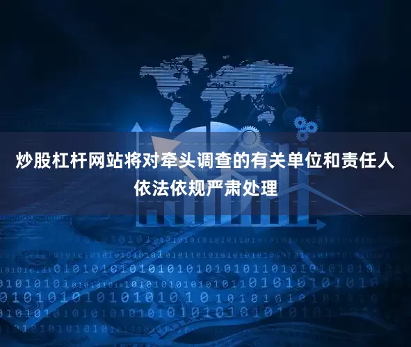 炒股杠杆网站将对牵头调查的有关单位和责任人依法依规严肃处理